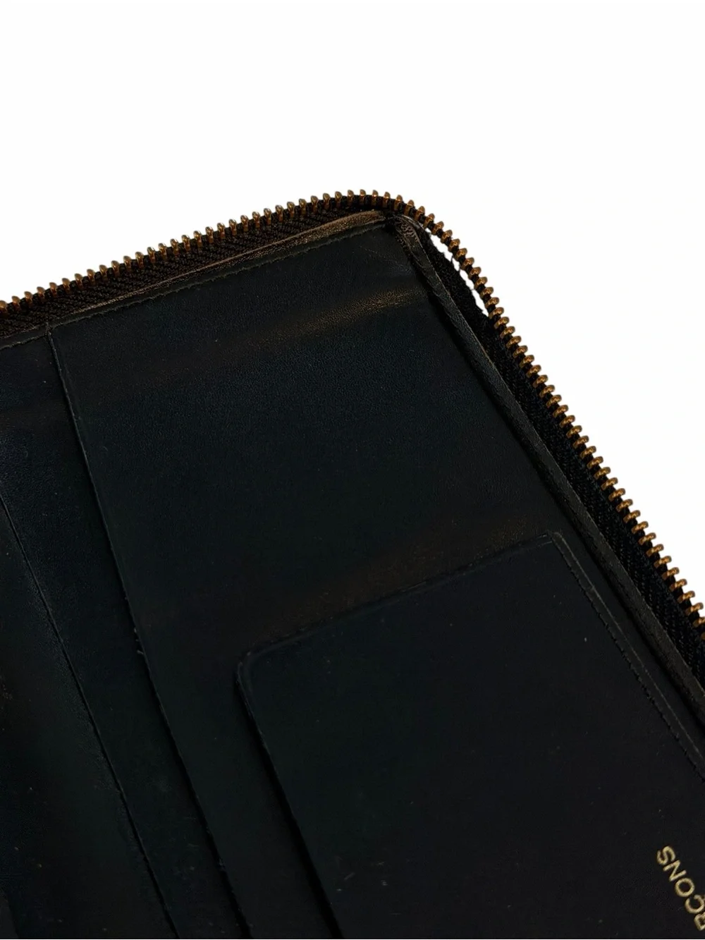 Comme des Garsons Black Zip-Around Leather Men’s Wallet